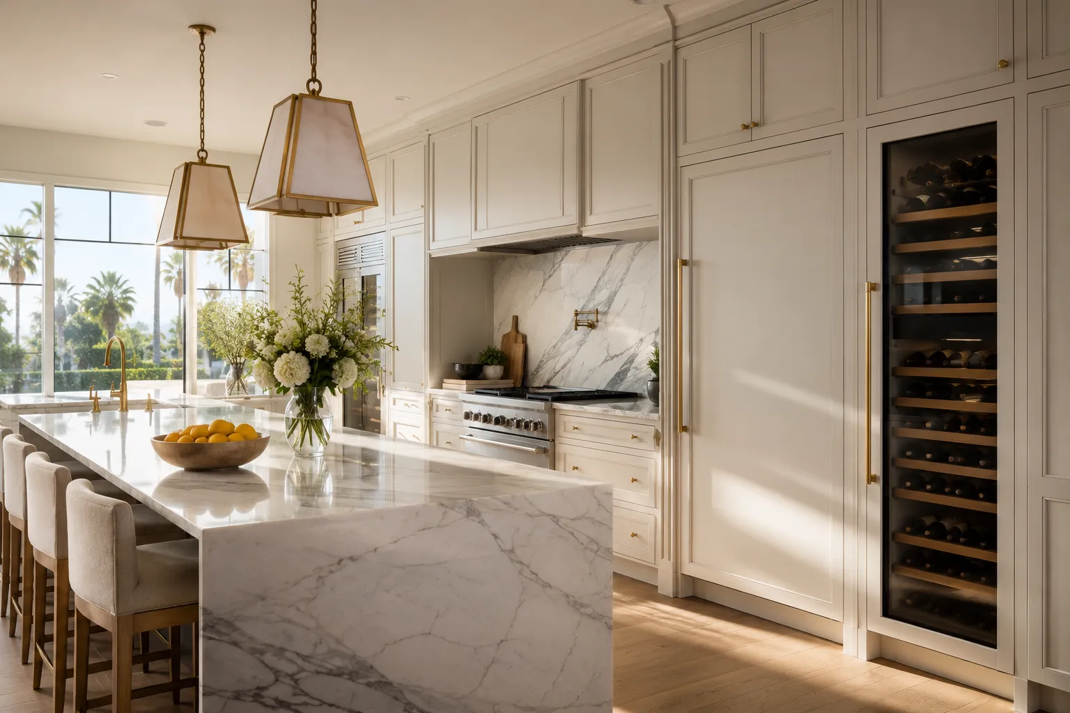 Sub-Zero appliances in a luxury Los Angeles kitchen