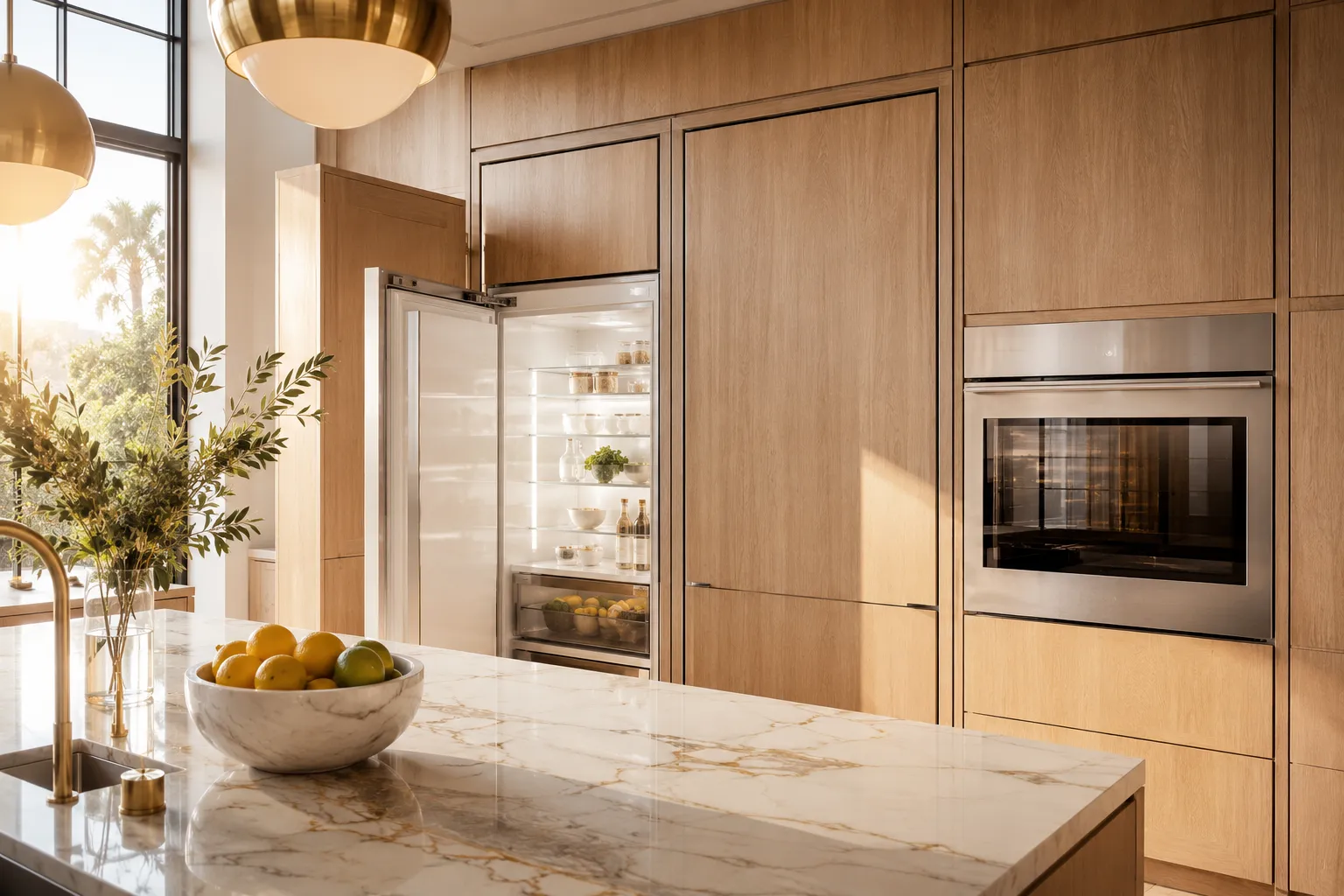 Monogram appliances in a luxury Los Angeles kitchen