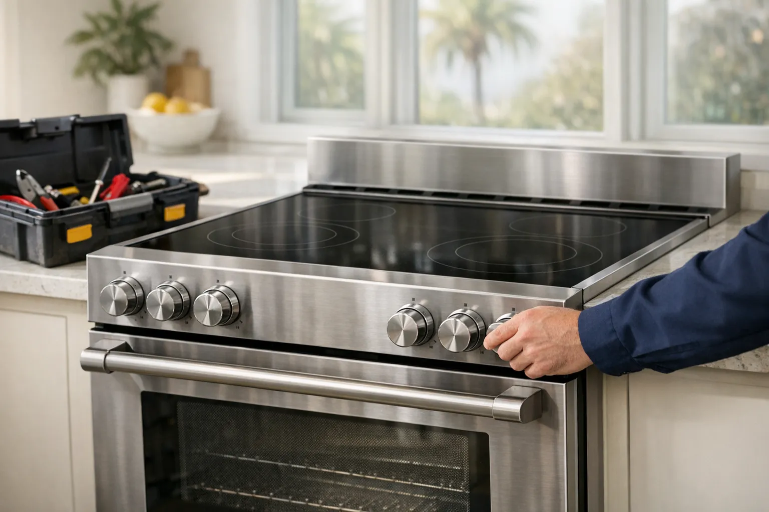 Electrolux range repair in a Los Angeles home