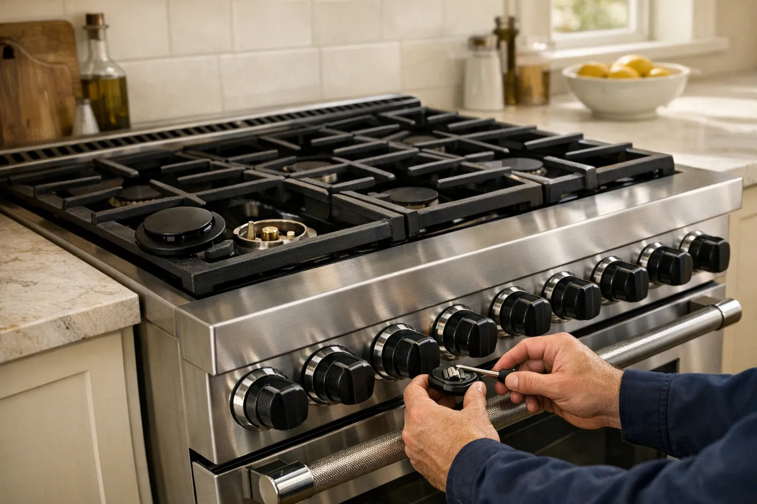 KitchenAid range repair in a Los Angeles home