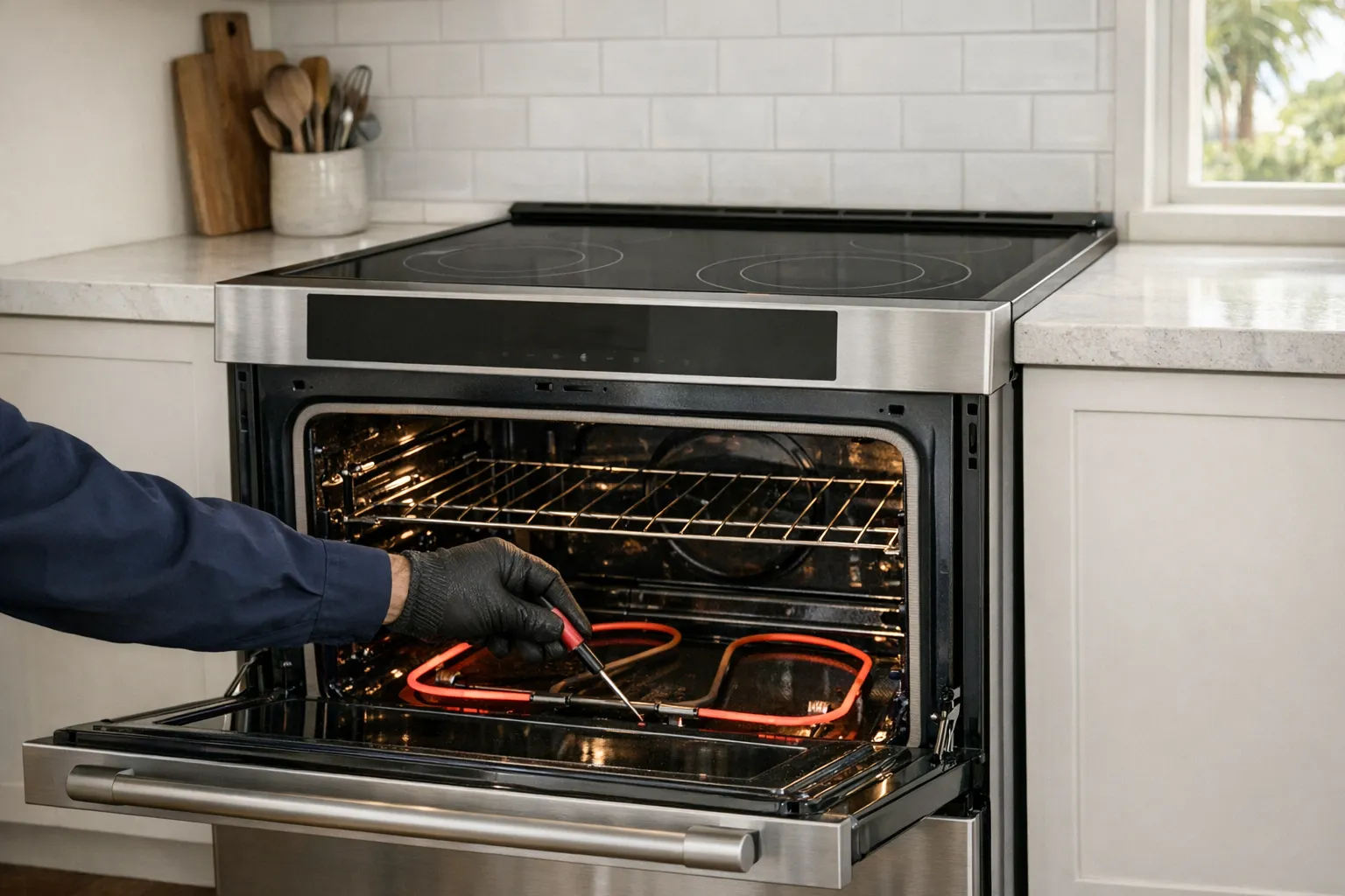LG range repair in a Los Angeles home